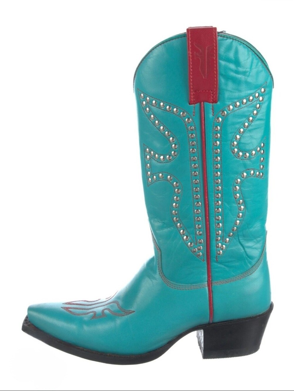 Frye Daisy Duke Turquiose Teal Studded Country Western Cowboy Cowgirl Boots 7 M